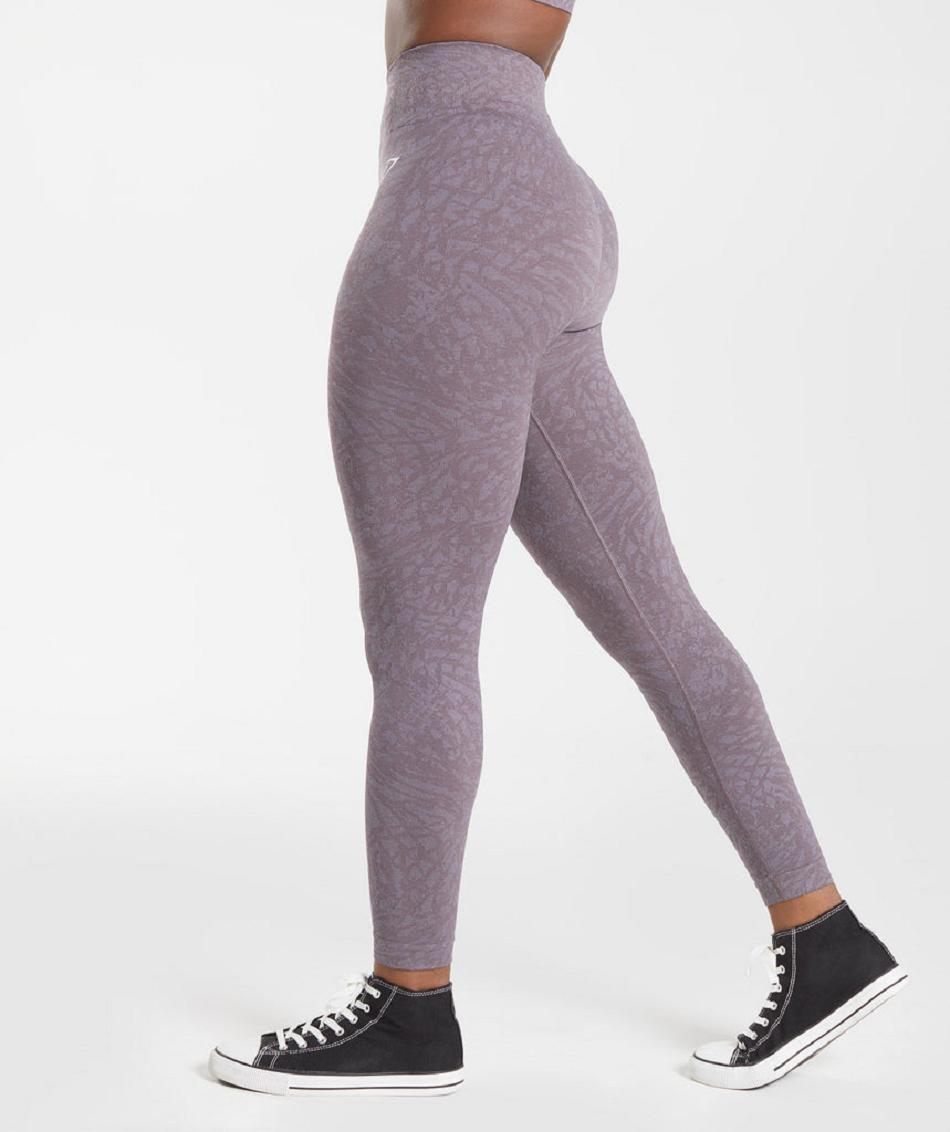 Leggins Gymshark Adapt Animal Seamless Mujer Moradas | CO 2808PJJ